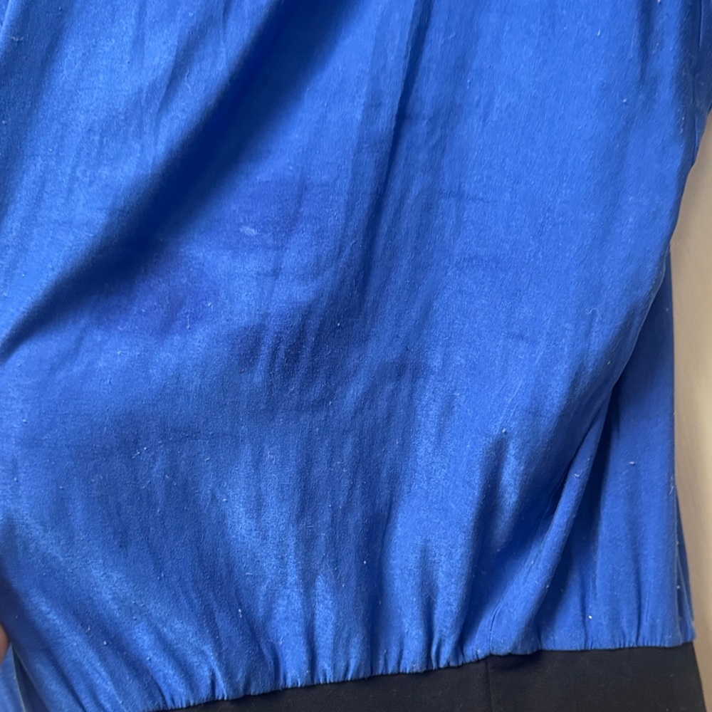 Express Royal Blue and Black Shirt Dress - Picture 8 of 12